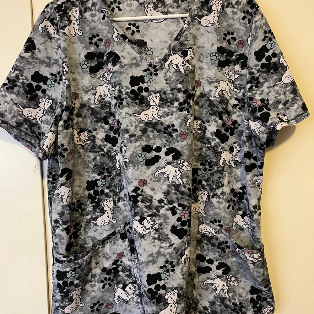 Disney Dalmatians XL Scrub Top